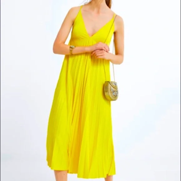 strapless open back dress Wide Pleated Pant - Mocha Brown main image 0